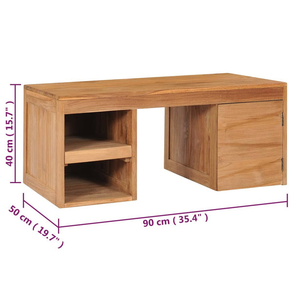vidaXL Coffee Table 90x50x40 cm Solid Teak Wood