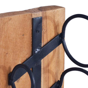 vidaXL Wine Rack for 6 Bottles 35x35x100 cm Solid Teak Wood