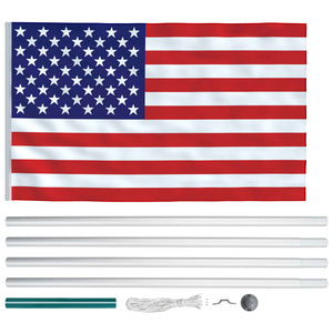 vidaXL United States Flag and Pole Aluminum 6.2 m
