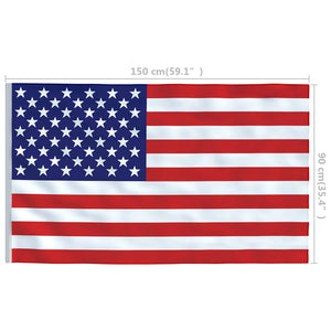 vidaXL United States Flag and Pole Aluminum 6.2 m