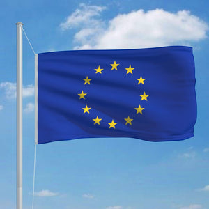 vidaXL European Flag and Pole Aluminum 6.2 m