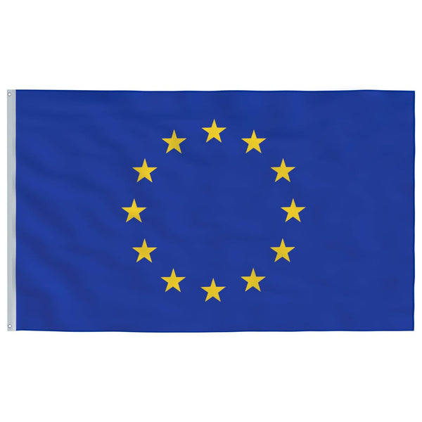 vidaXL European Flag and Pole Aluminum 6.2 m