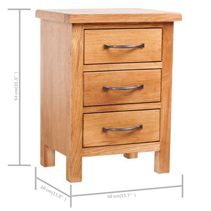 vidaXL Nightstands 2 pcs. 40x30x54 cm Solid Oak Wood