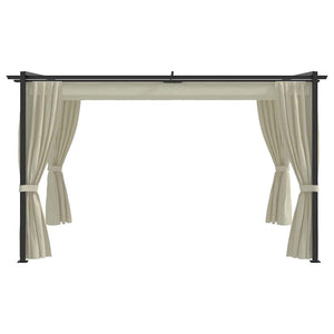 vidaXL Gazebo 4 x 3 m Cream