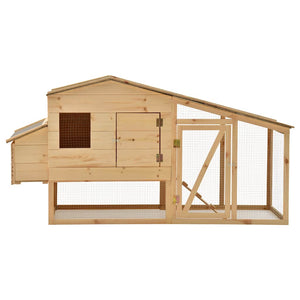 vidaXL Chicken Coop Solid Pine Wood 178x67x92 cm