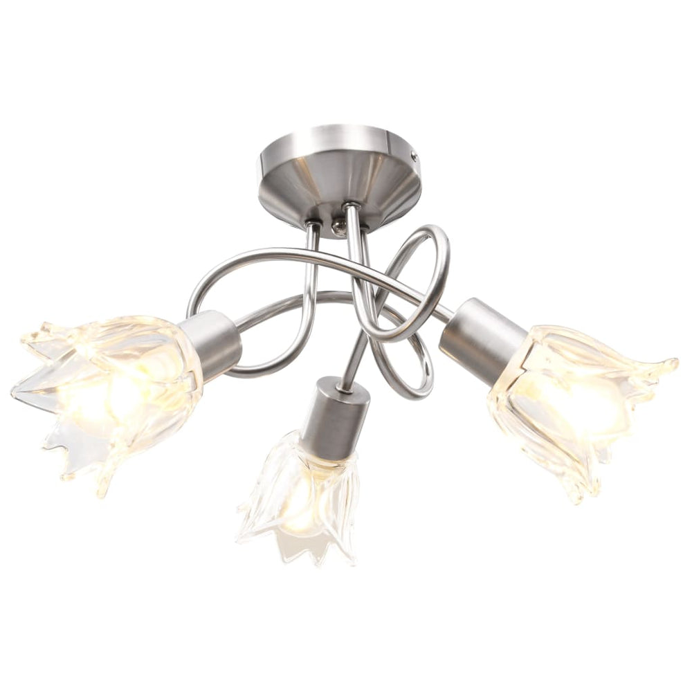vidaXL Ceiling Light Glass Lampshades for 3 E14 Bulbs
