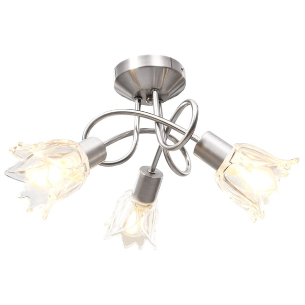 vidaXL Ceiling Light Glass Lampshades for 3 E14 Bulbs