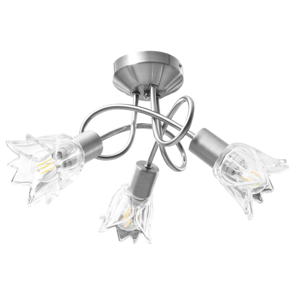 vidaXL Ceiling Light Glass Lampshades for 3 E14 Bulbs