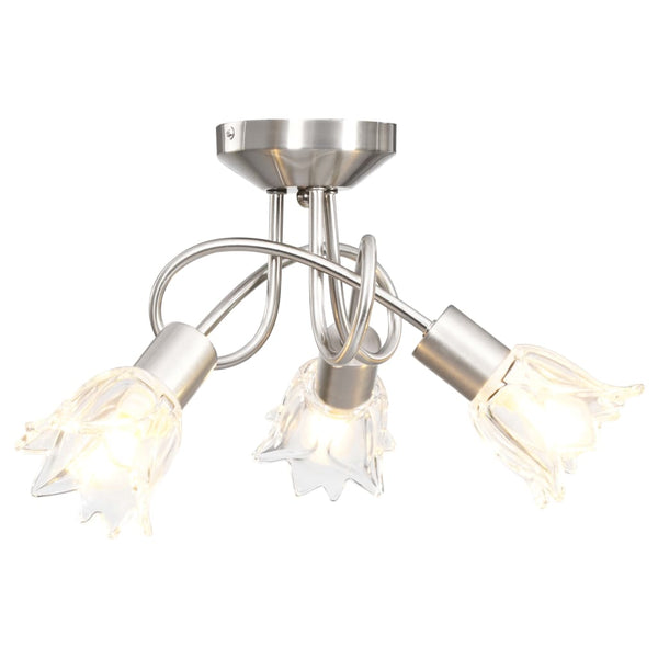 vidaXL Ceiling Light Glass Lampshades for 3 E14 Bulbs