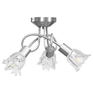 vidaXL Ceiling Light Glass Lampshades for 3 E14 Bulbs