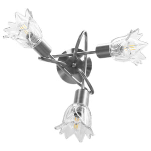 vidaXL Ceiling Light Glass Lampshades for 3 E14 Bulbs