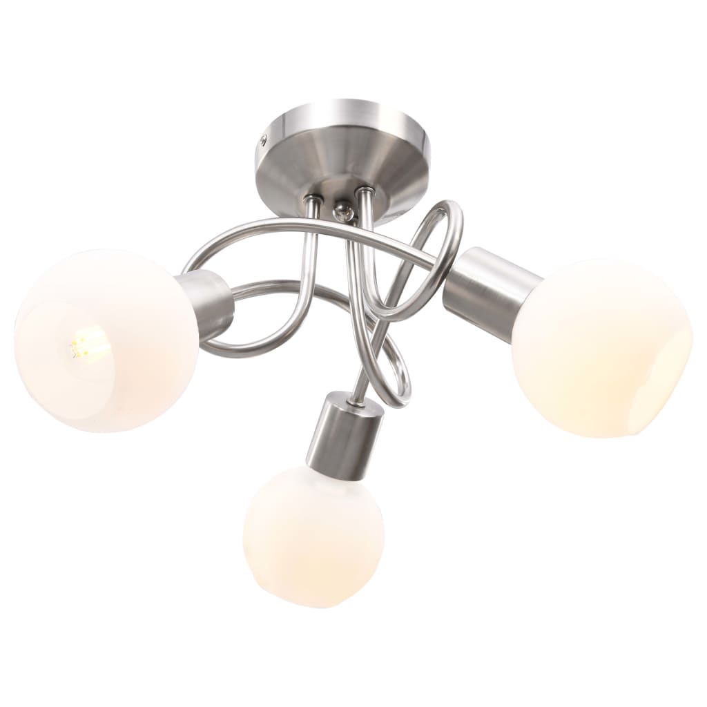 vidaXL Ceiling Lamp with Ceramic Shades for 3 E14 Bulbs