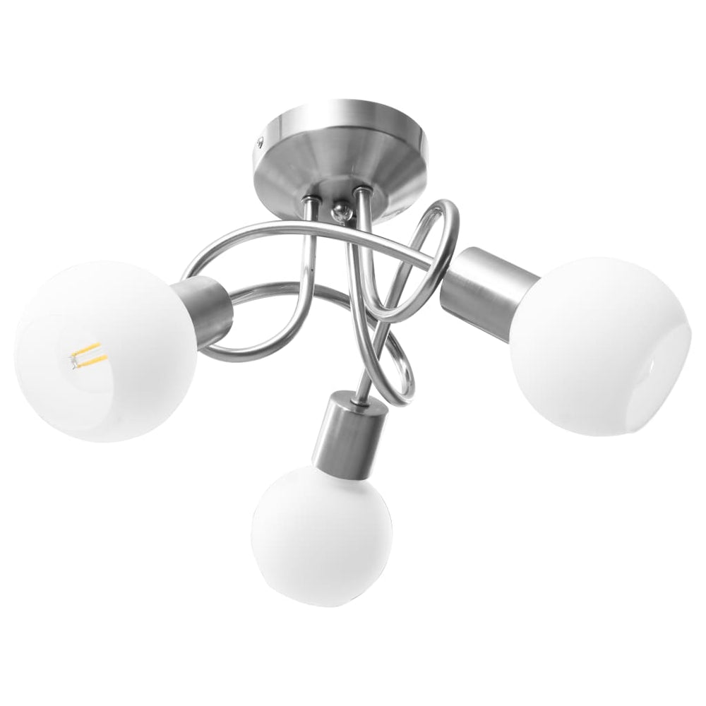 vidaXL Ceiling Lamp with Ceramic Shades for 3 E14 Bulbs