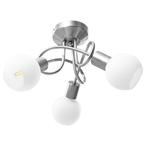 vidaXL Ceiling Lamp with Ceramic Shades for 3 E14 Bulbs
