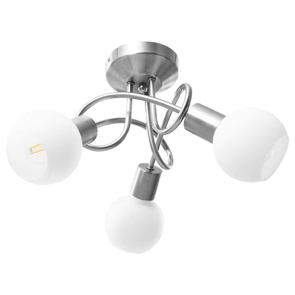 vidaXL Ceiling Lamp with Ceramic Shades for 3 E14 Bulbs