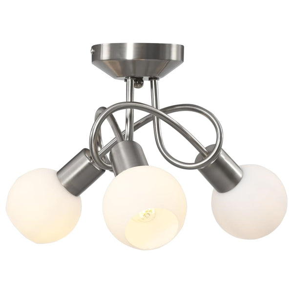 vidaXL Ceiling Lamp with Ceramic Shades for 3 E14 Bulbs
