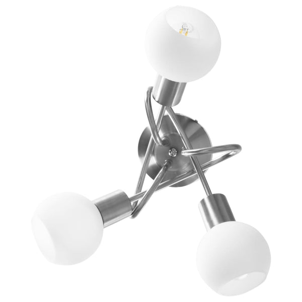 vidaXL Ceiling Lamp with Ceramic Shades for 3 E14 Bulbs