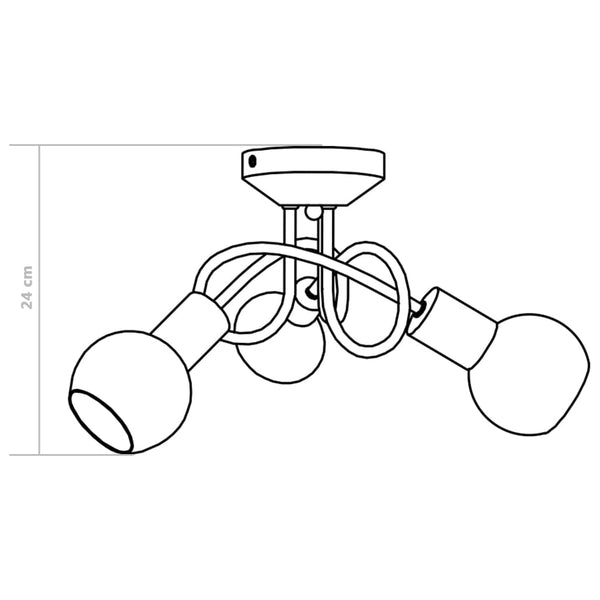 vidaXL Ceiling Lamp with Ceramic Shades for 3 E14 Bulbs