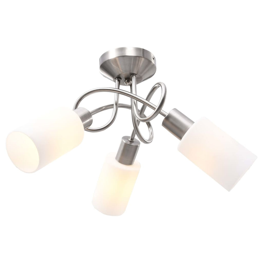 vidaXL Ceiling Light with Ceramic Lampshades for 3 E14 Bulbs