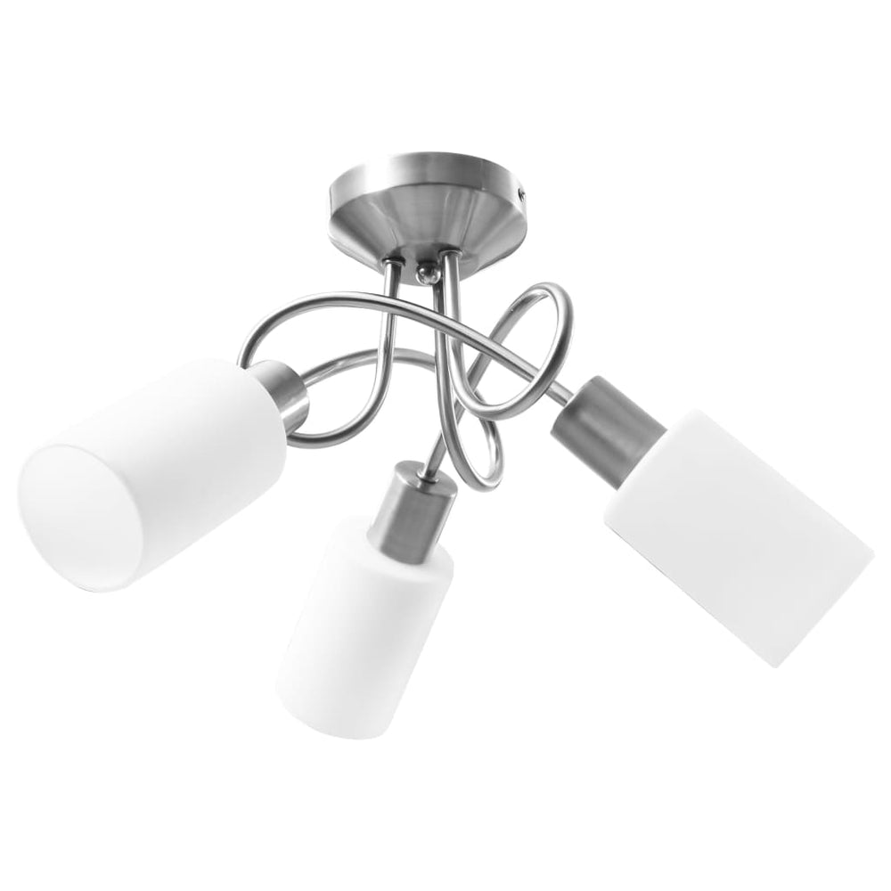 vidaXL Ceiling Light with Ceramic Lampshades for 3 E14 Bulbs