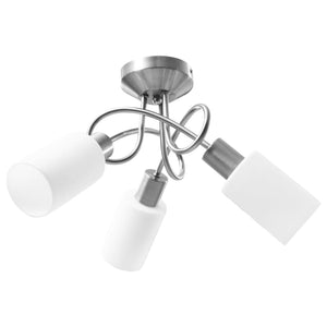 vidaXL Ceiling Light with Ceramic Lampshades for 3 E14 Bulbs