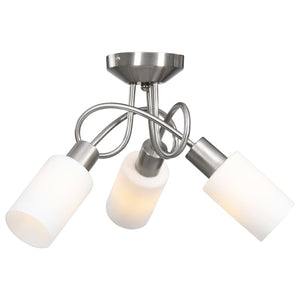 vidaXL Ceiling Light with Ceramic Lampshades for 3 E14 Bulbs