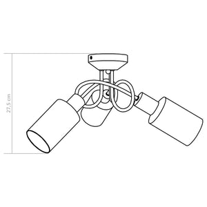 vidaXL Ceiling Light with Ceramic Lampshades for 3 E14 Bulbs