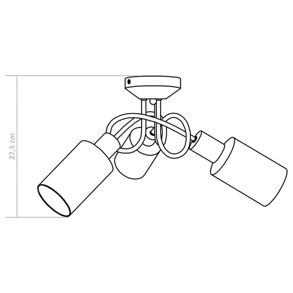 vidaXL Ceiling Light with Ceramic Lampshades for 3 E14 Bulbs