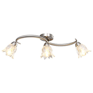 vidaXL Ceiling Lamp with Glass Shades for 3 E14 Light Bulbs