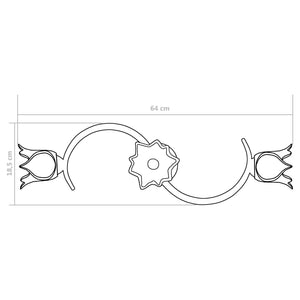 vidaXL Ceiling Lamp with Glass Shades for 3 E14 Light Bulbs