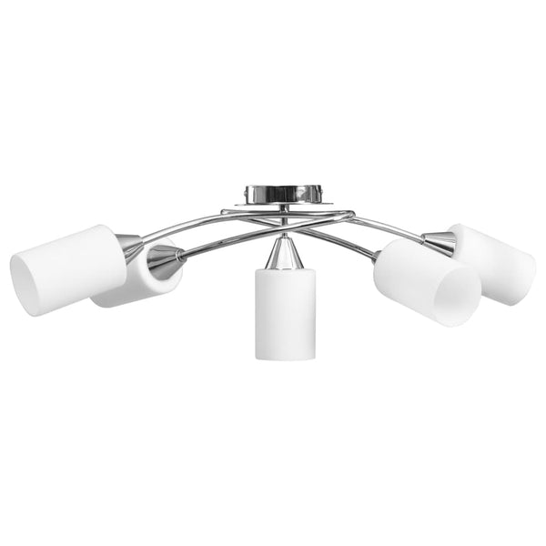 vidaXL Ceiling Lamp with Ceramic Shades for 5 E14 Bulbs