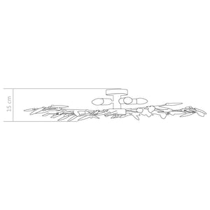 vidaXL Ceiling Lamp with Acrylic Leaf Design for 5 x E14 Bulbs White