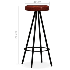 vidaXL 9-piece Bar Set Recycled Solid Wood and Real Leather