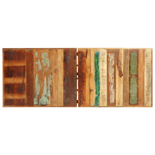 vidaXL 9-piece Bar Set Recycled Solid Wood and Real Leather