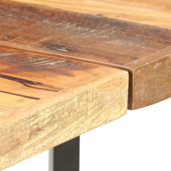 vidaXL 9-piece Bar Set Recycled Solid Wood and Real Leather