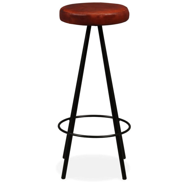 vidaXL 9-piece Bar Set Recycled Solid Wood and Real Leather