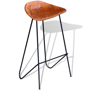 vidaXL 7-Piece Bar Set Reclaimed Wood and Real Leather
