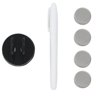 vidaXL Magnetic Glass Whiteboard Wall-Mounted 40x40 cm