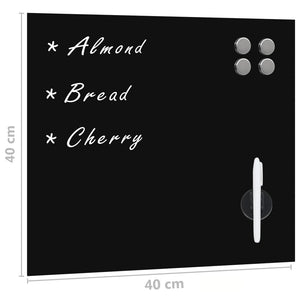 vidaXL Magnetic Glass Whiteboard Wall-Mounted 40x40 cm
