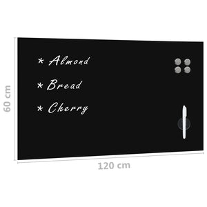 vidaXL Magnetic Glass Whiteboard Wall Mounted 120x60 cm