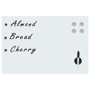 vidaXL Magnetic Glass Whiteboard Wall-Mounted 50x30 cm
