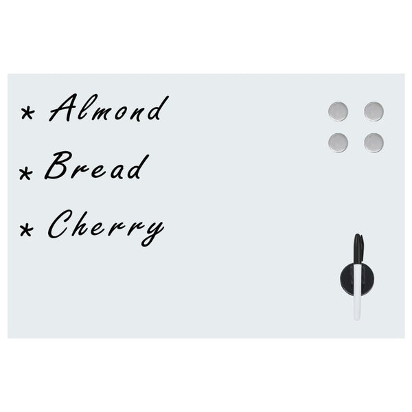 vidaXL Magnetic Glass Whiteboard Wall-Mounted 50x30 cm