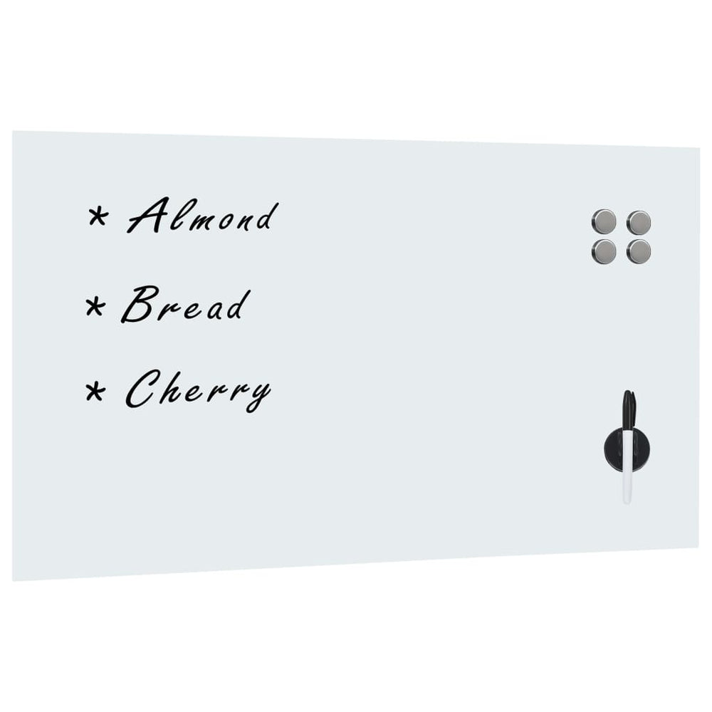vidaXL Magnetic Glass Whiteboard Wall Mounted 120x60 cm