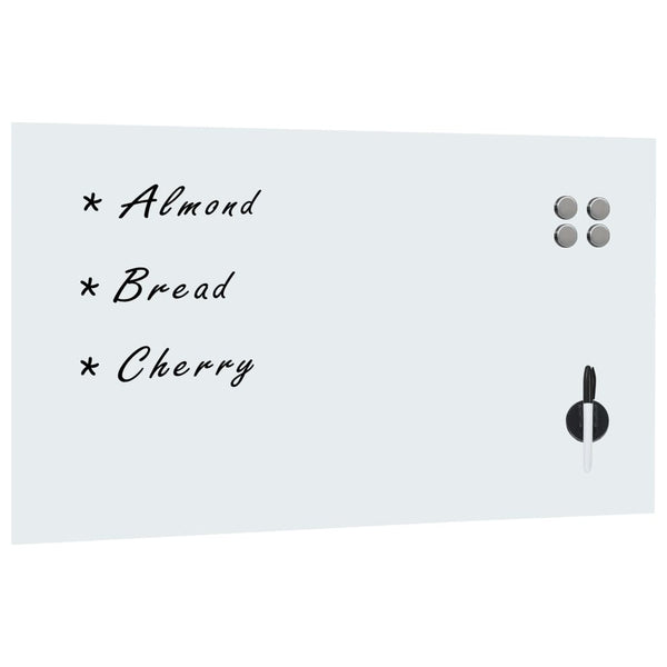 vidaXL Magnetic Glass Whiteboard Wall Mounted 120x60 cm