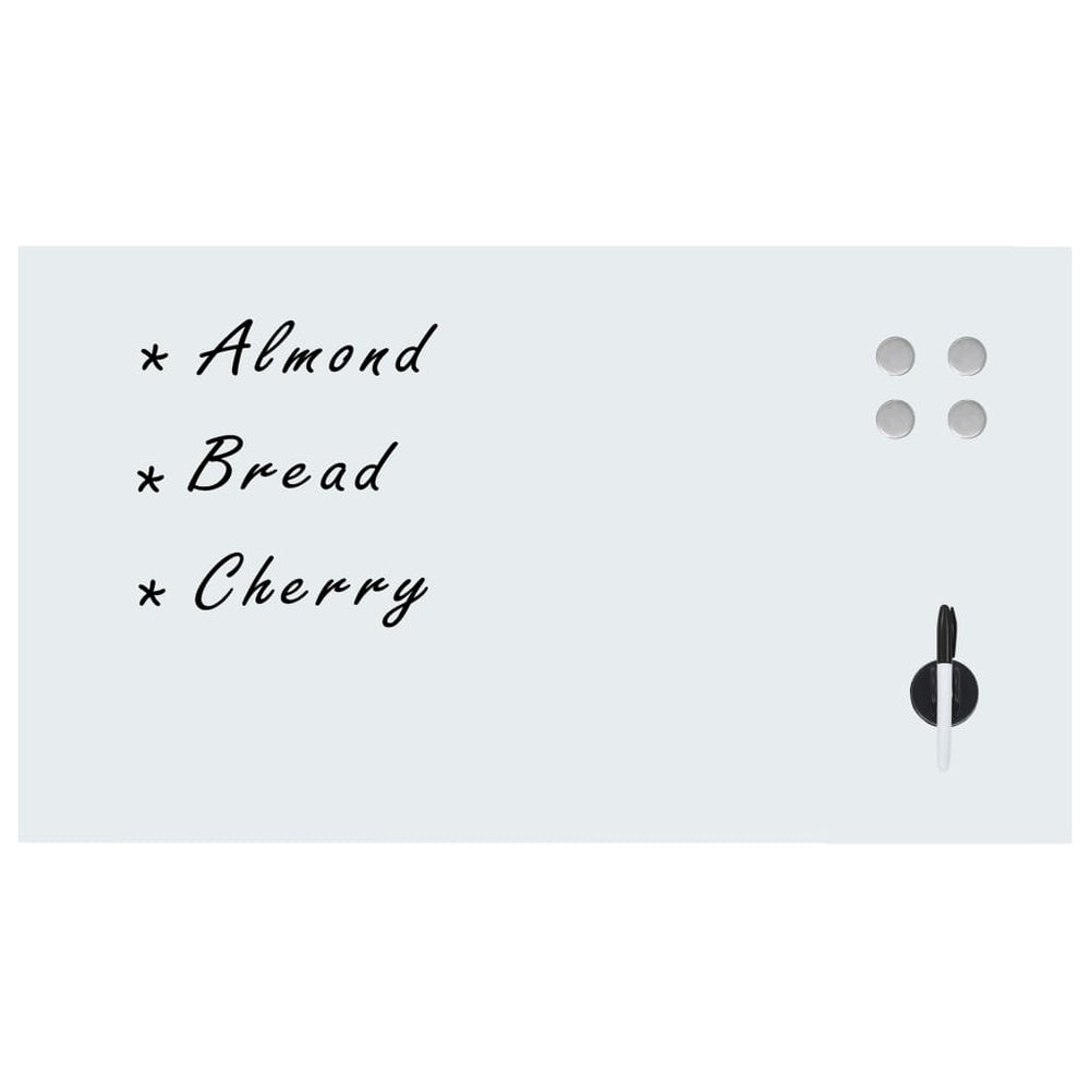 vidaXL Magnetic Glass Whiteboard Wall Mounted 120x60 cm