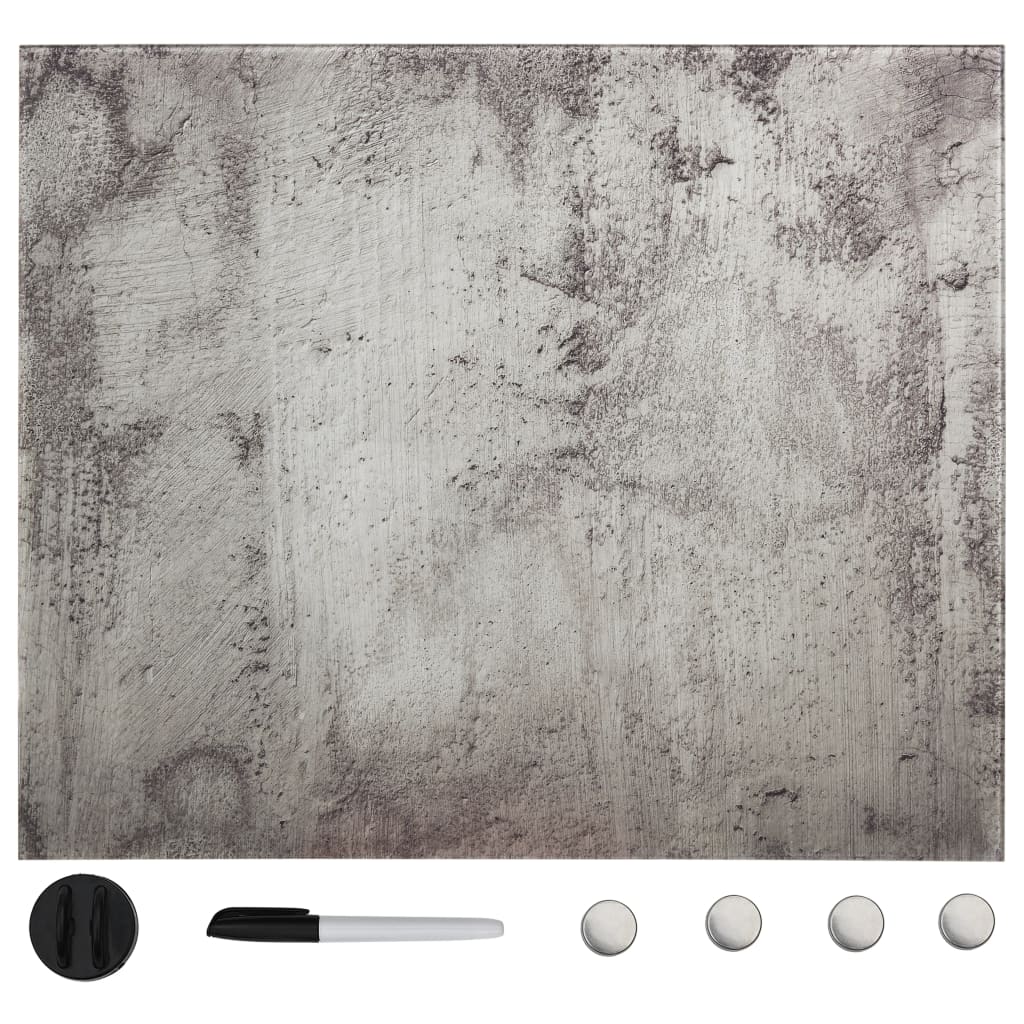 vidaXL Magnetic Glass Whiteboard Wall-Mounted 40x40 cm