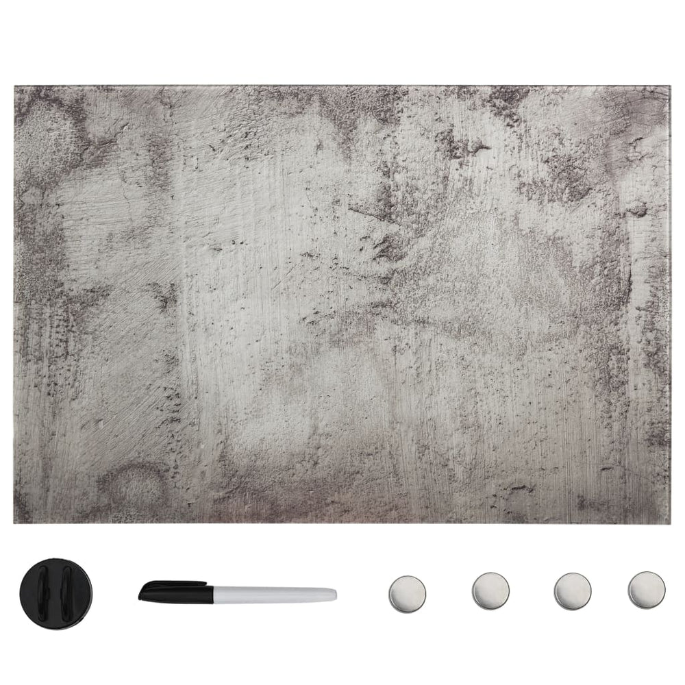 vidaXL Magnetic Glass Whiteboard Wall-Mounted 50x30 cm