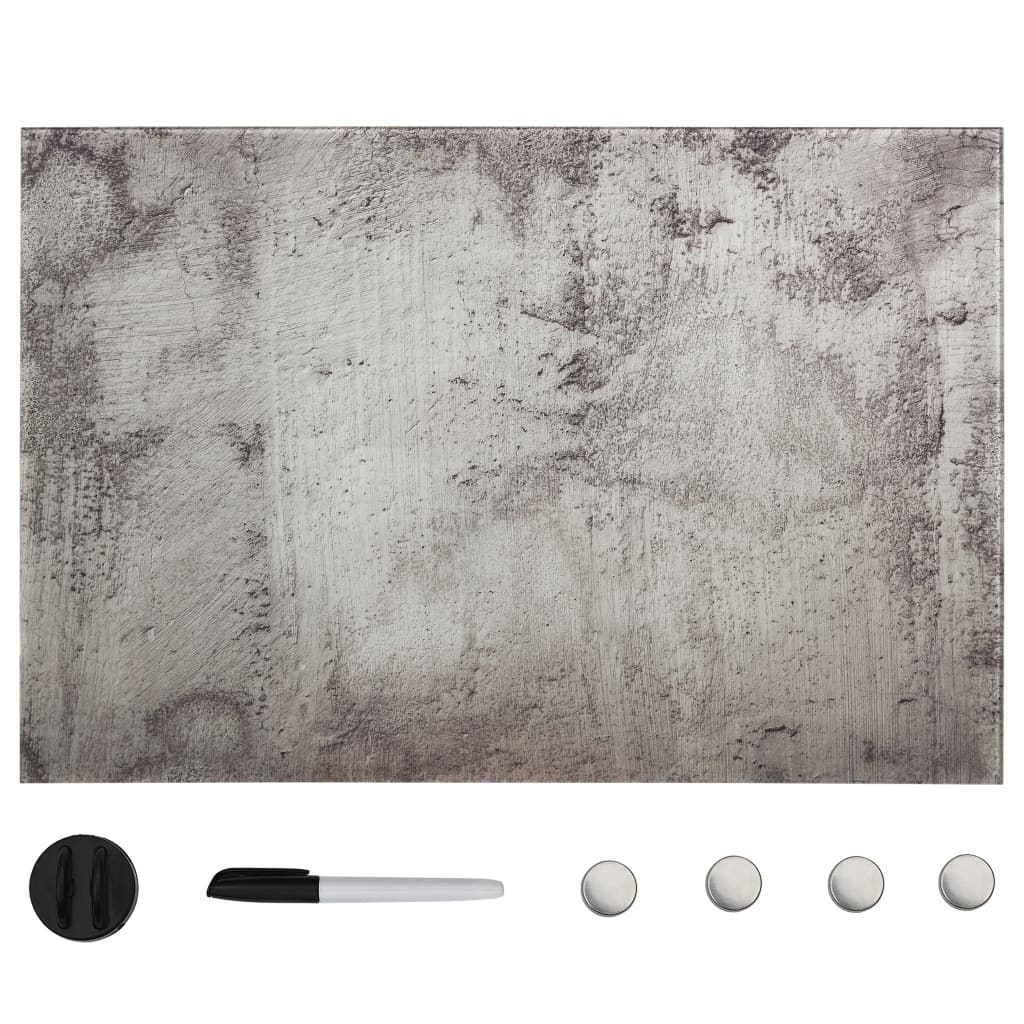 vidaXL Magnetic Glass Whiteboard Wall-Mounted 60x40 cm