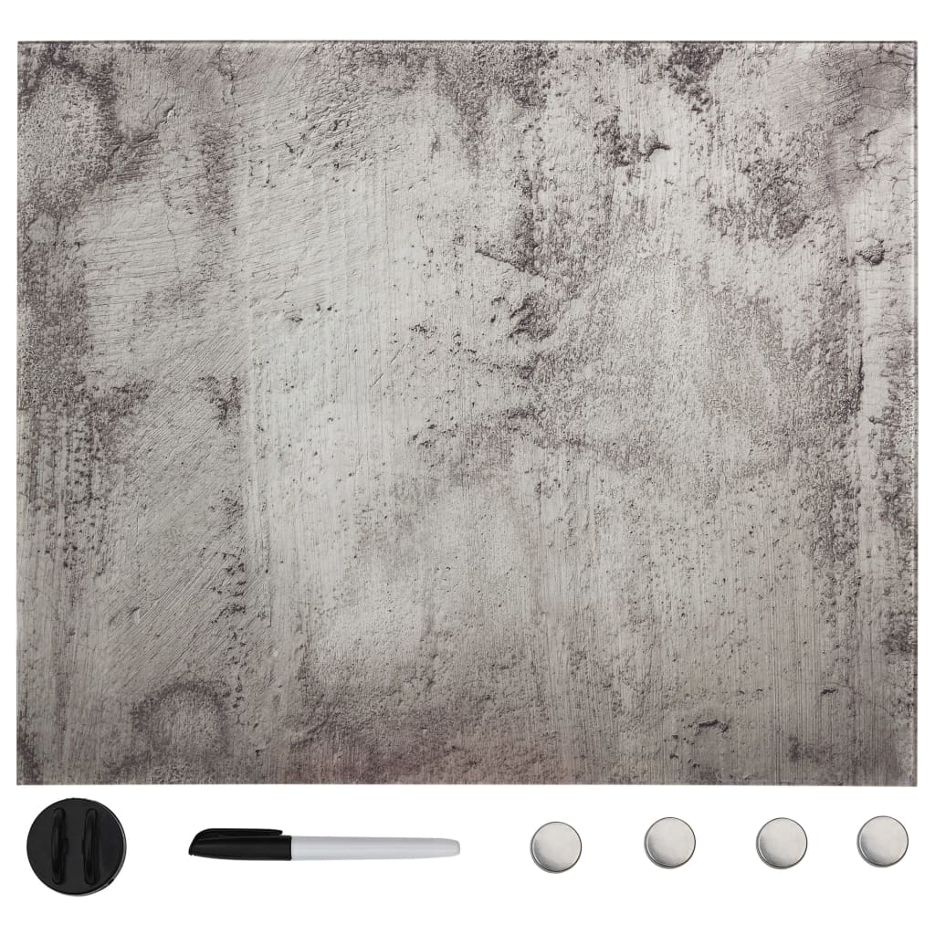 vidaXL Magnetic Glass Whiteboard Wall-Mounted 60x60 cm