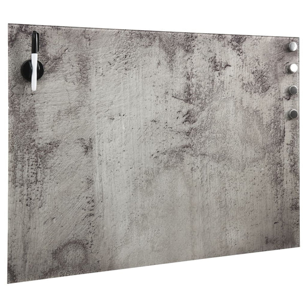 vidaXL Magnetic Glass Whiteboard Wall-Mounted 80x60 cm